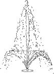 trumpet geyser fountain pattern